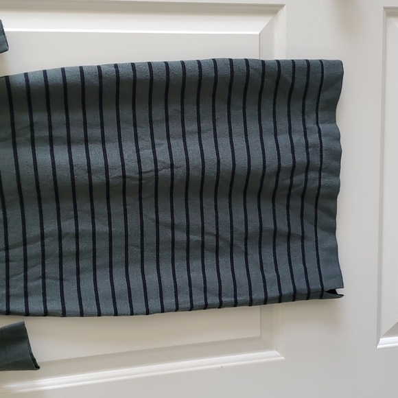 The Limited Womens Small Sweater Dress Green Stripe Long Sleeve - Picture 4 of 8